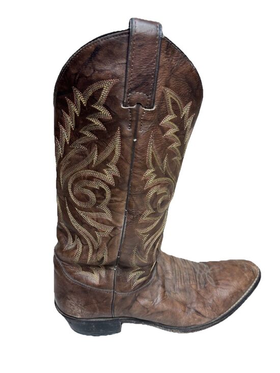 Justin Boots Deerlite 1564 Men\'s Cowboy Western Boots Size 10 D Brown Leather main image 5